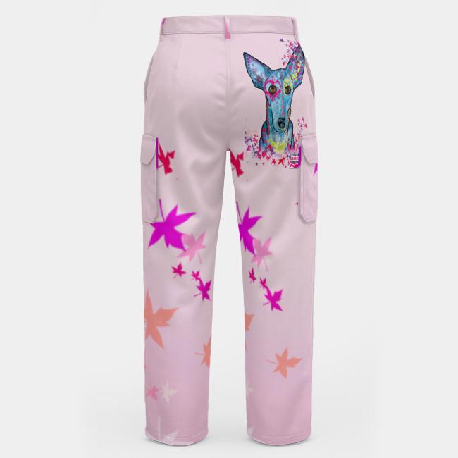 Cargohose mit Princessa - Hose, lang oder kurz, bunt, 100% Polyester, Grösse S-5XL, fester Stoff, Normale Passform, Mischling, Mix, Windhunde, Podenco